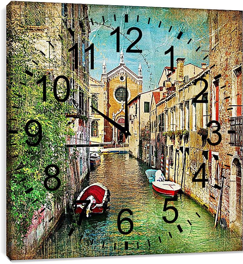 Часы картина - Венецианская улочка