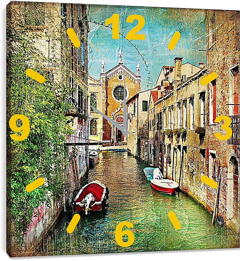 Часы картина - Венецианская улочка