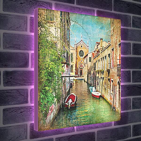 Лайтбокс световая панель - Венецианская улочка