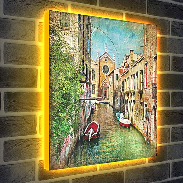 Лайтбокс световая панель - Венецианская улочка