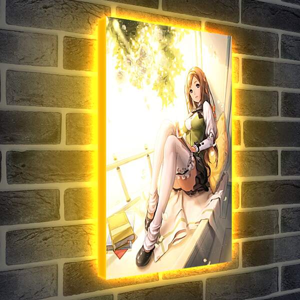 Лайтбокс световая панель - Девушка с книгой