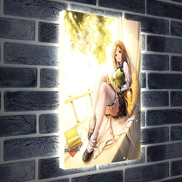 Лайтбокс световая панель - Девушка с книгой