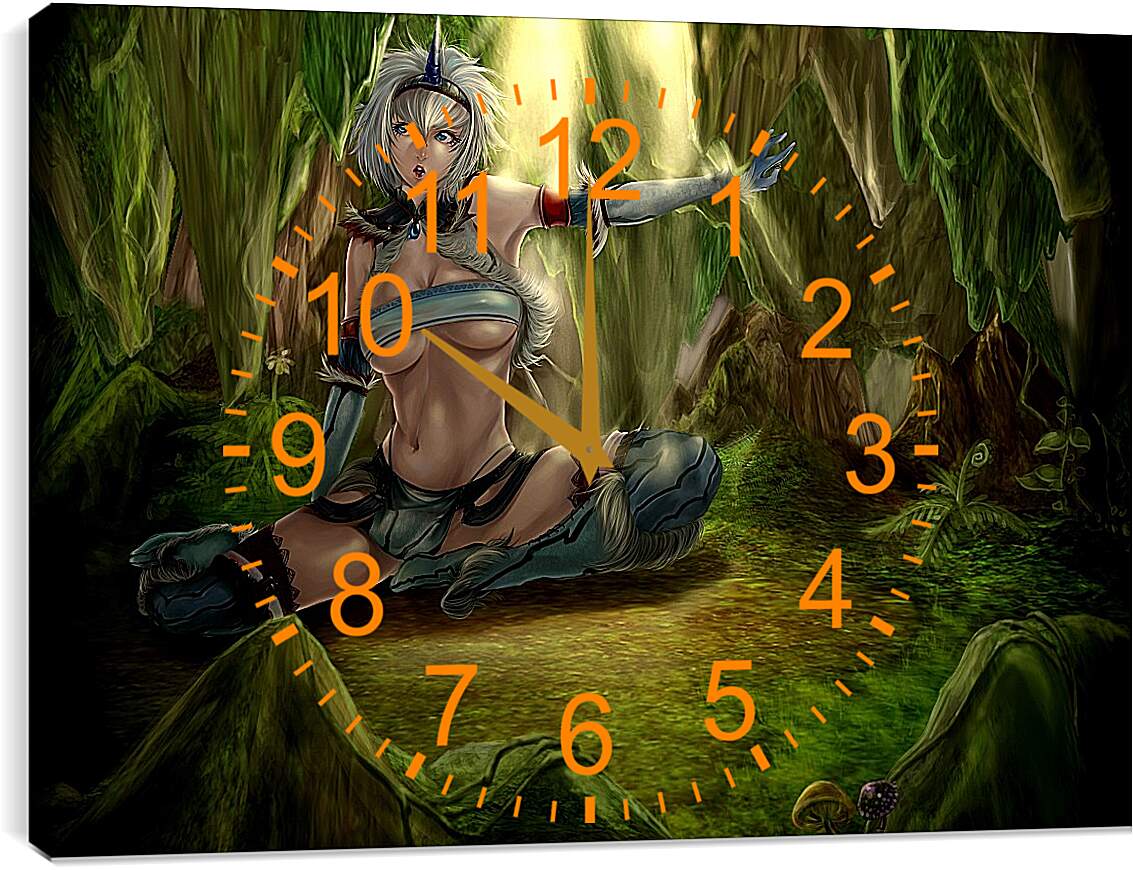 Часы картина - Амазонка