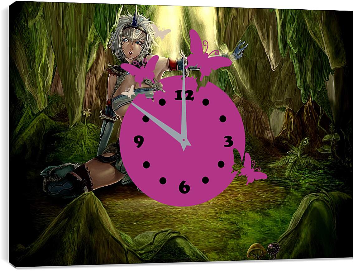 Часы картина - Амазонка