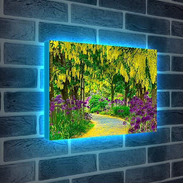 Лайтбокс световая панель - Цветочная тропинка