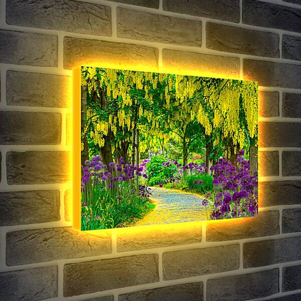 Лайтбокс световая панель - Цветочная тропинка