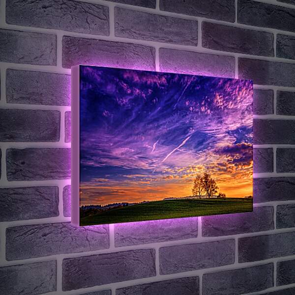 Лайтбокс световая панель - Фиолетовый закат
