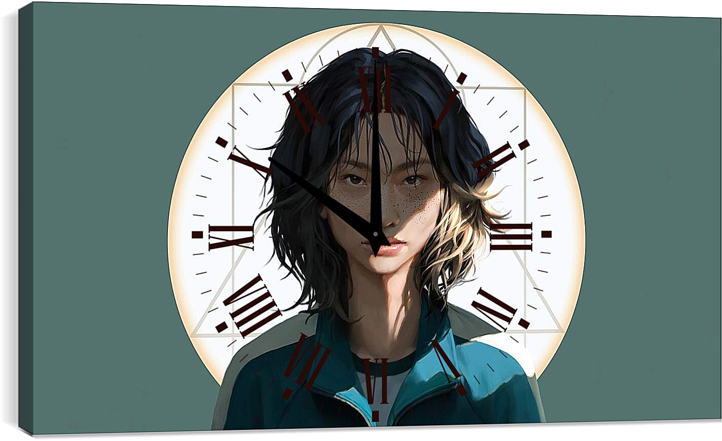 Часы картина - Kang Sae-byeok №067 (Чон Хо-Ен). Игра в кальмара
