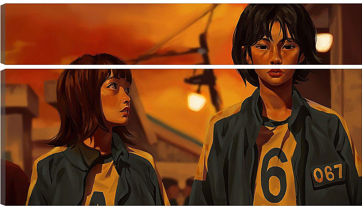 Модульная картина - Kang Sae-byeok №067 (Чон Хо-Ен). Игра в кальмара, арт.