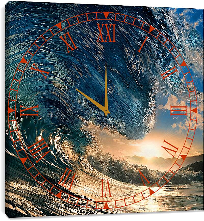 Часы картина - Волна