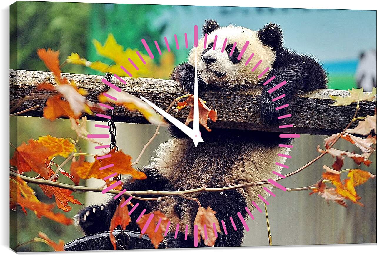 Часы картина - Панда