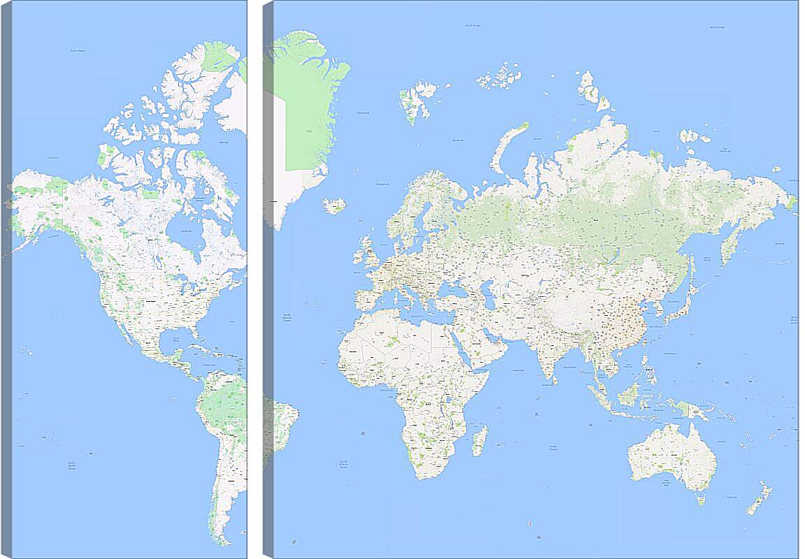 Модульная картина - Карта мира