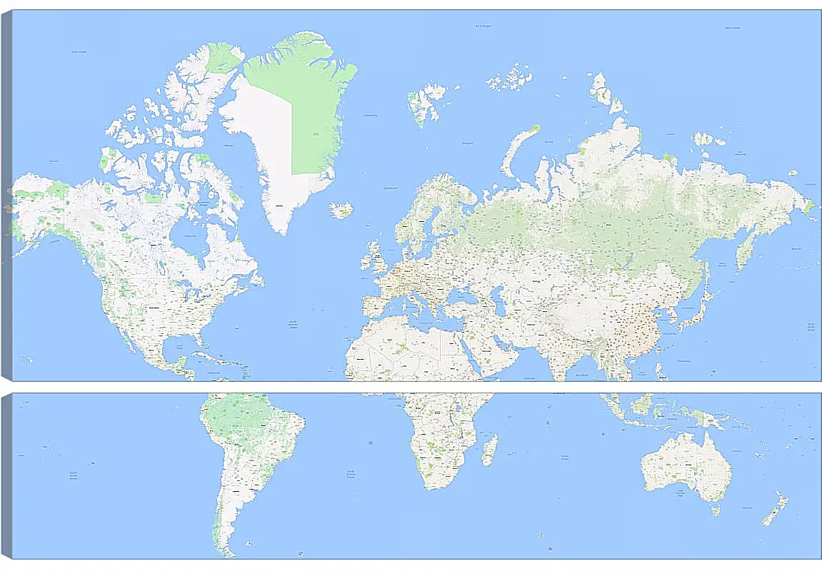 Модульная картина - Карта мира