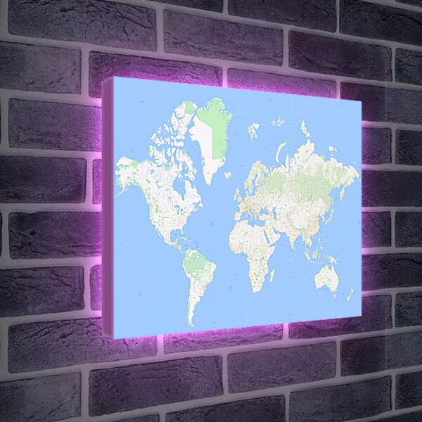 Лайтбокс световая панель - Карта мира