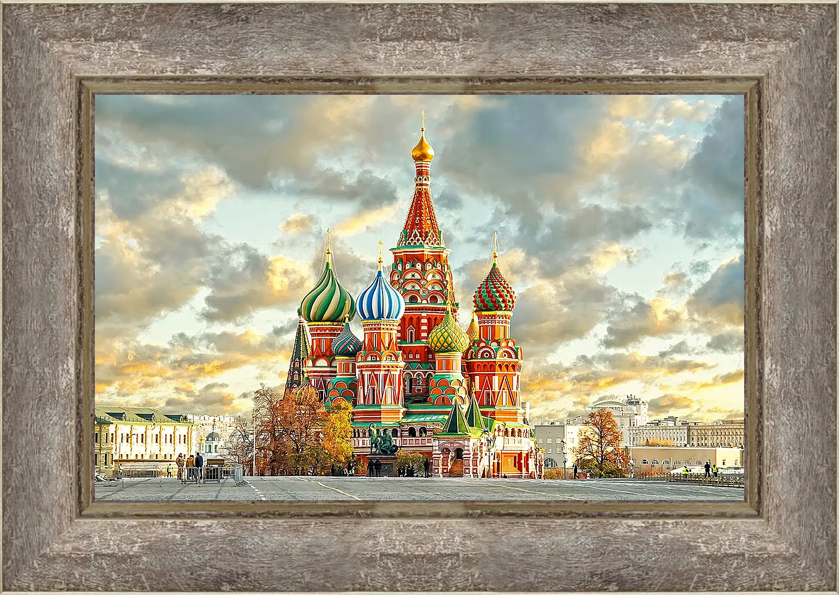 Картина в раме - Красочная Москва