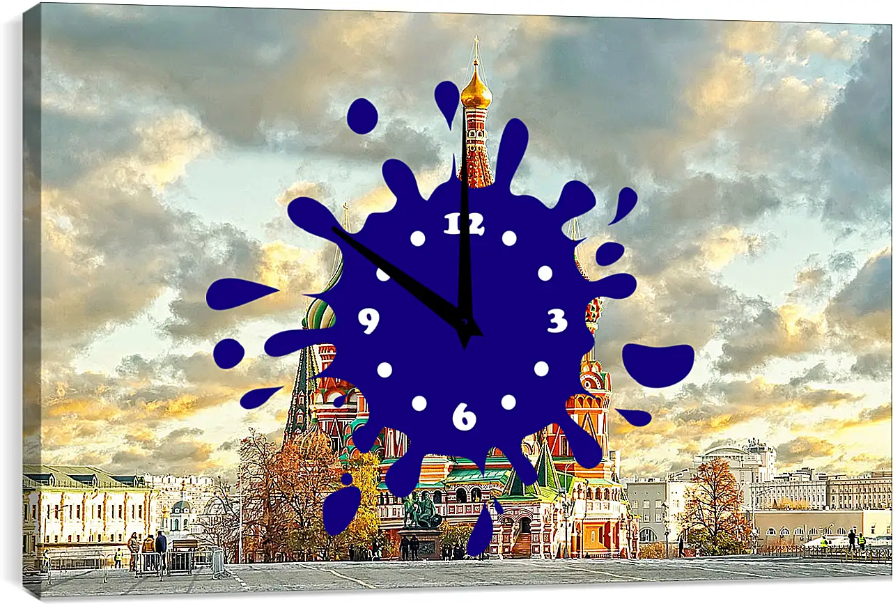 Часы картина - Красочная Москва