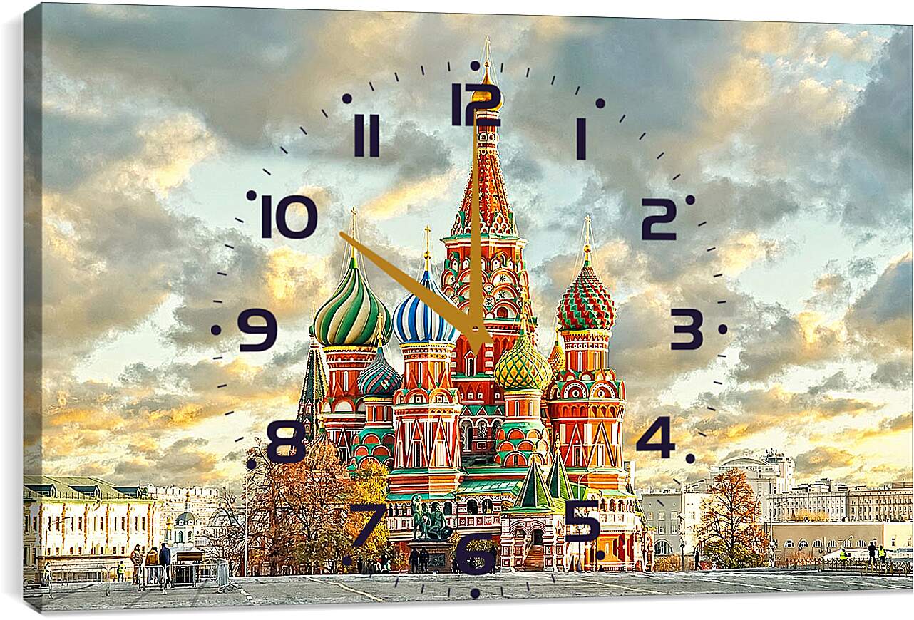 Часы картина - Красочная Москва
