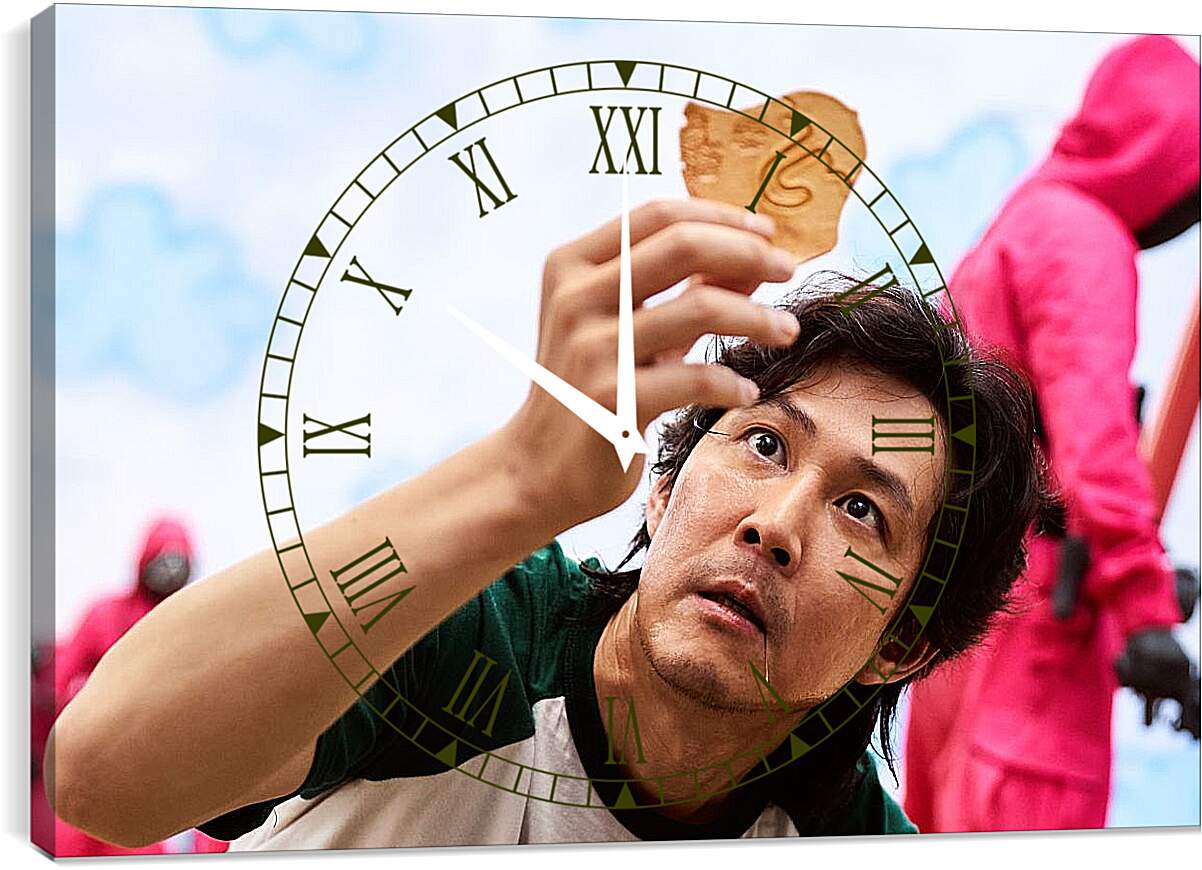 Часы картина - Seong Gi-hoon №456 (Ли Джон-джэ). Игра в кальмара