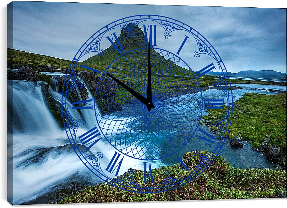 Часы картина - Гора Киркьюфетль. Исландия