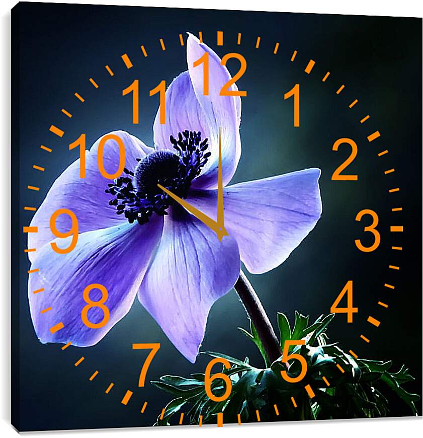 Часы картина - Сиреневый цветок