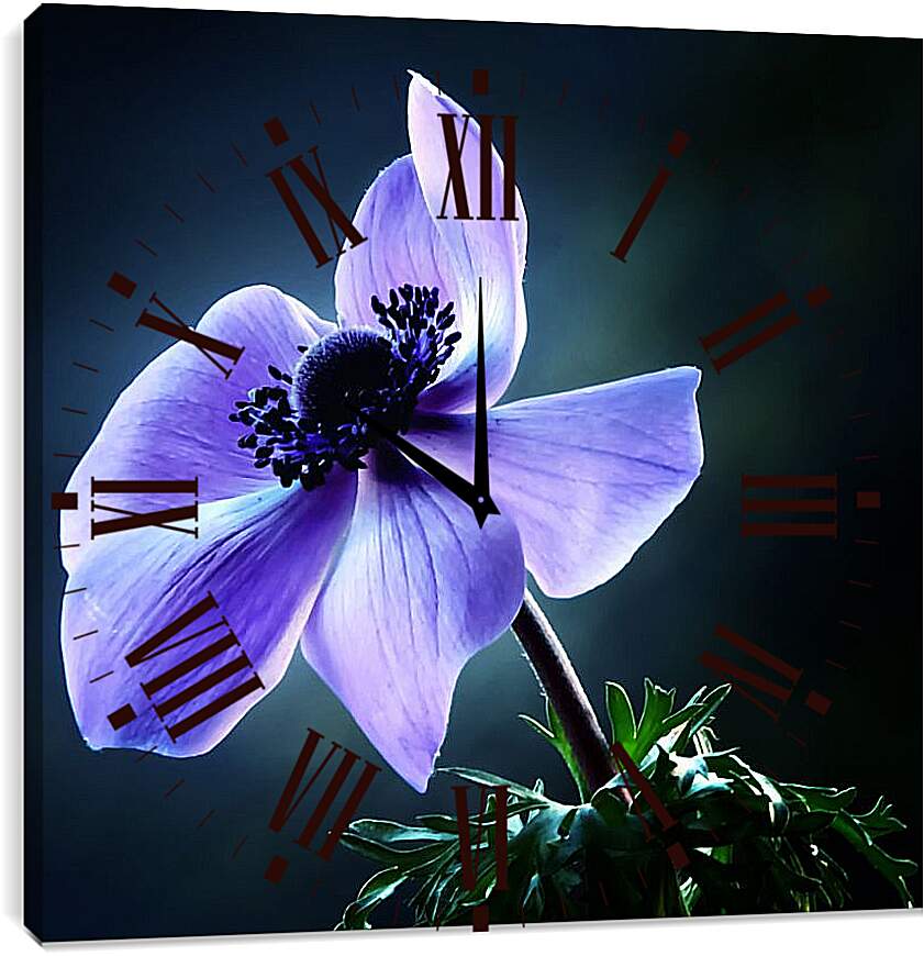 Часы картина - Сиреневый цветок