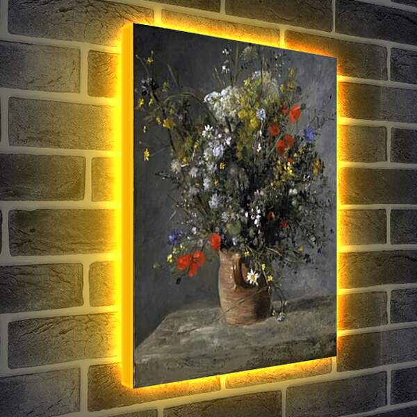 Лайтбокс световая панель - Цветы в вазе. Пьер Огюст Ренуар