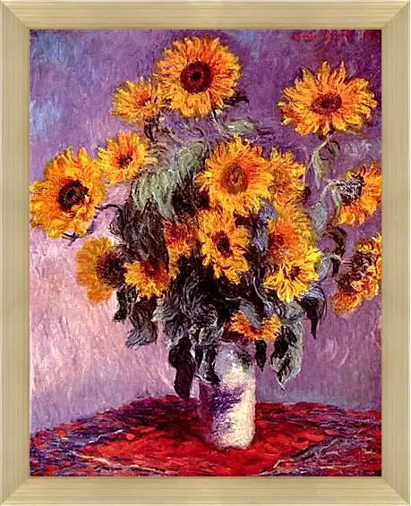 Картина в раме - Still-Life with Sunflowers (0). Клод Моне