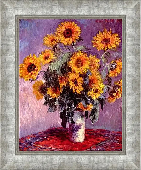 Картина в раме - Still-Life with Sunflowers (0). Клод Моне