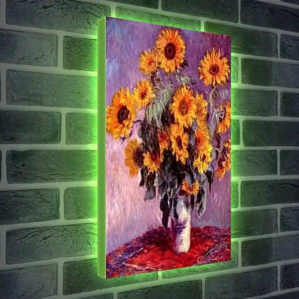 Лайтбокс световая панель - Still-Life with Sunflowers (0). Клод Моне