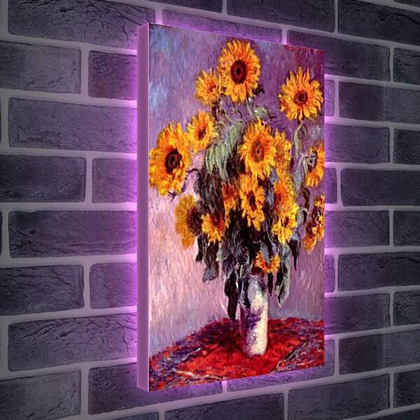 Лайтбокс световая панель - Still-Life with Sunflowers (0). Клод Моне