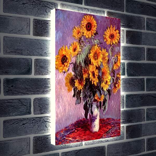 Лайтбокс световая панель - Still-Life with Sunflowers (0). Клод Моне
