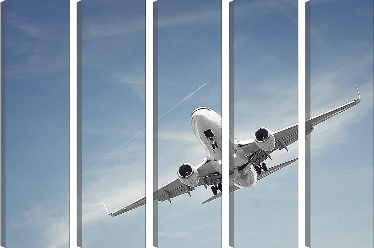 Модульная картина - Посадка самолета