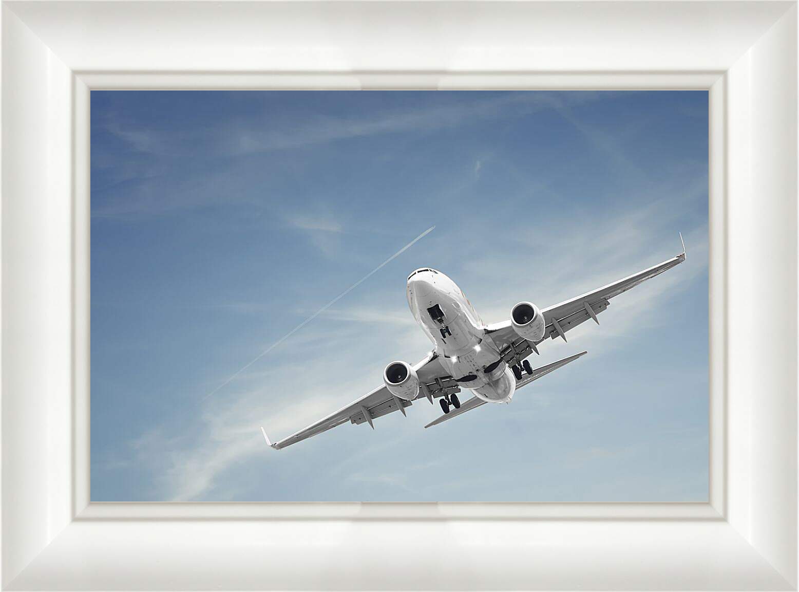 Картина в раме - Посадка самолета