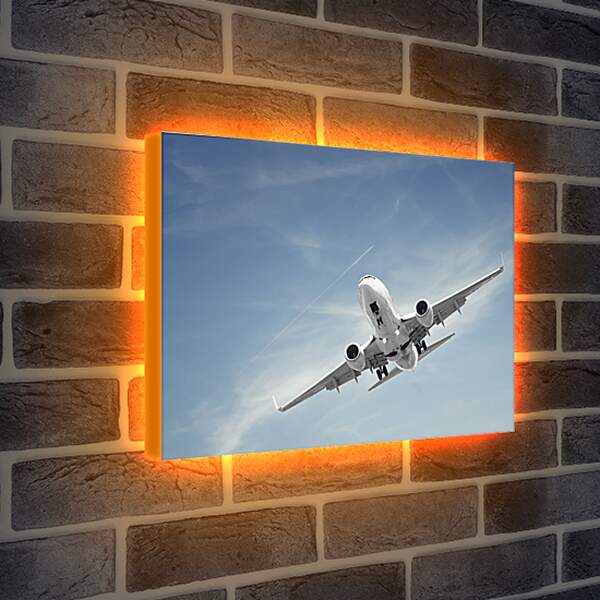 Лайтбокс световая панель - Посадка самолета