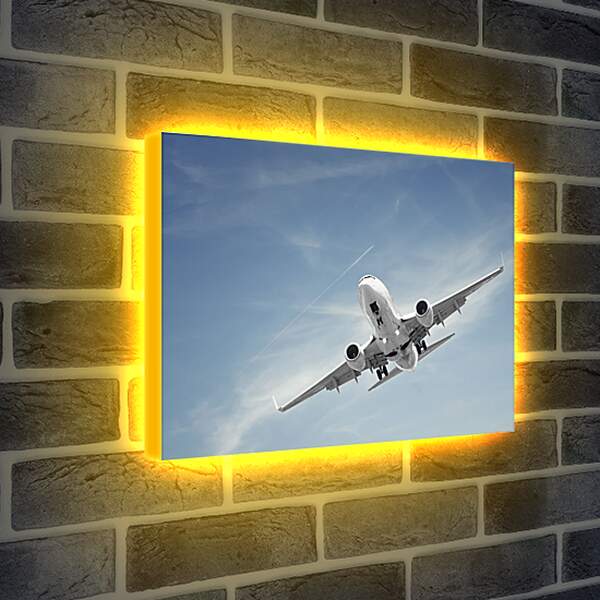Лайтбокс световая панель - Посадка самолета