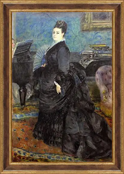 Картина в раме - Portrait of Mme Georges Hartmann. Пьер Огюст Ренуар