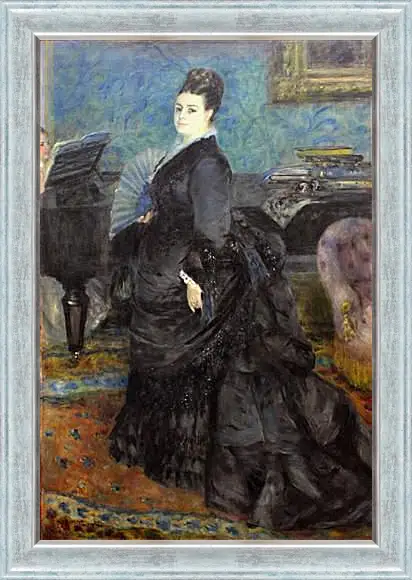 Картина в раме - Portrait of Mme Georges Hartmann. Пьер Огюст Ренуар