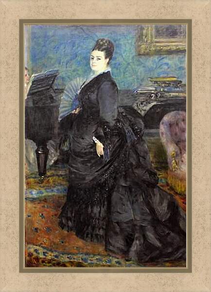 Картина в раме - Portrait of Mme Georges Hartmann. Пьер Огюст Ренуар