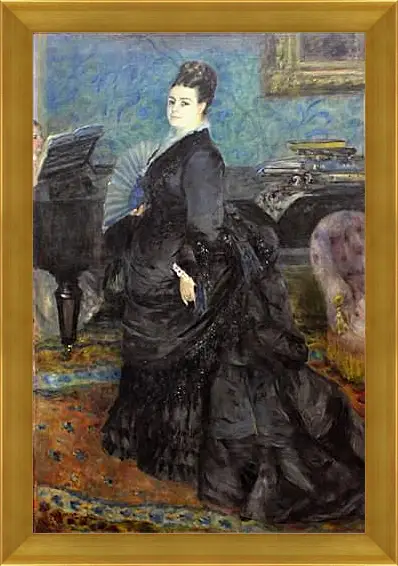 Картина в раме - Portrait of Mme Georges Hartmann. Пьер Огюст Ренуар