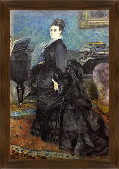 Картина в раме - Portrait of Mme Georges Hartmann. Пьер Огюст Ренуар