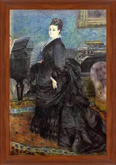 Картина в раме - Portrait of Mme Georges Hartmann. Пьер Огюст Ренуар