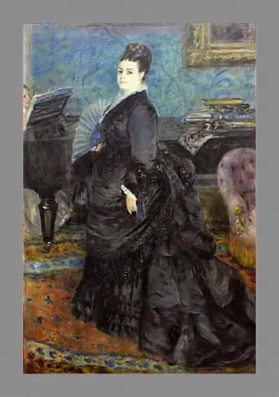 Картина в раме - Portrait of Mme Georges Hartmann. Пьер Огюст Ренуар