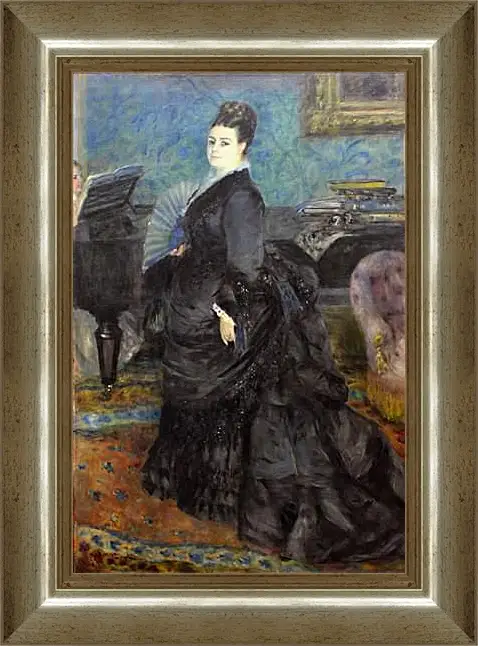 Картина в раме - Portrait of Mme Georges Hartmann. Пьер Огюст Ренуар