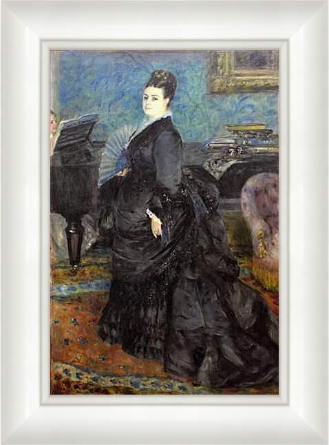 Картина в раме - Portrait of Mme Georges Hartmann. Пьер Огюст Ренуар