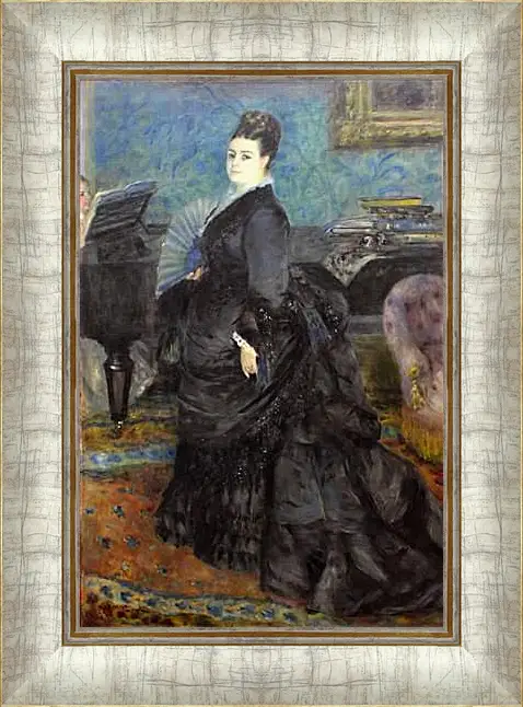 Картина в раме - Portrait of Mme Georges Hartmann. Пьер Огюст Ренуар