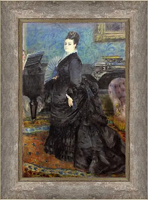 Картина в раме - Portrait of Mme Georges Hartmann. Пьер Огюст Ренуар