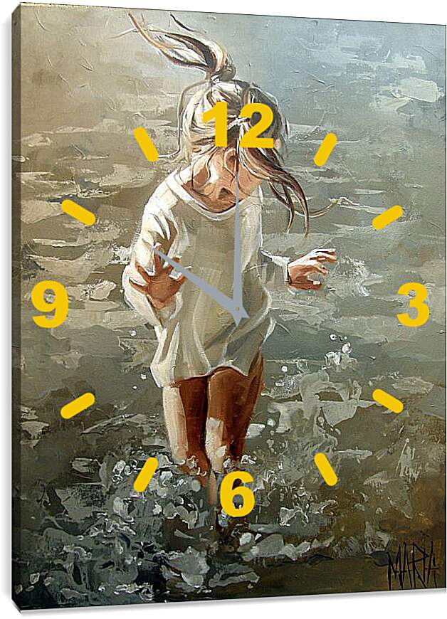 Часы картина - Девочка