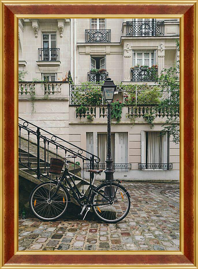 Картина в раме - Французская улочка