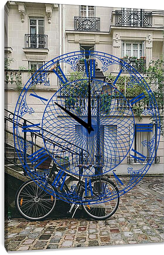 Часы картина - Французская улочка