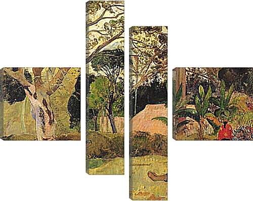 Модульная картина - Le grand arbre III. Поль Гоген